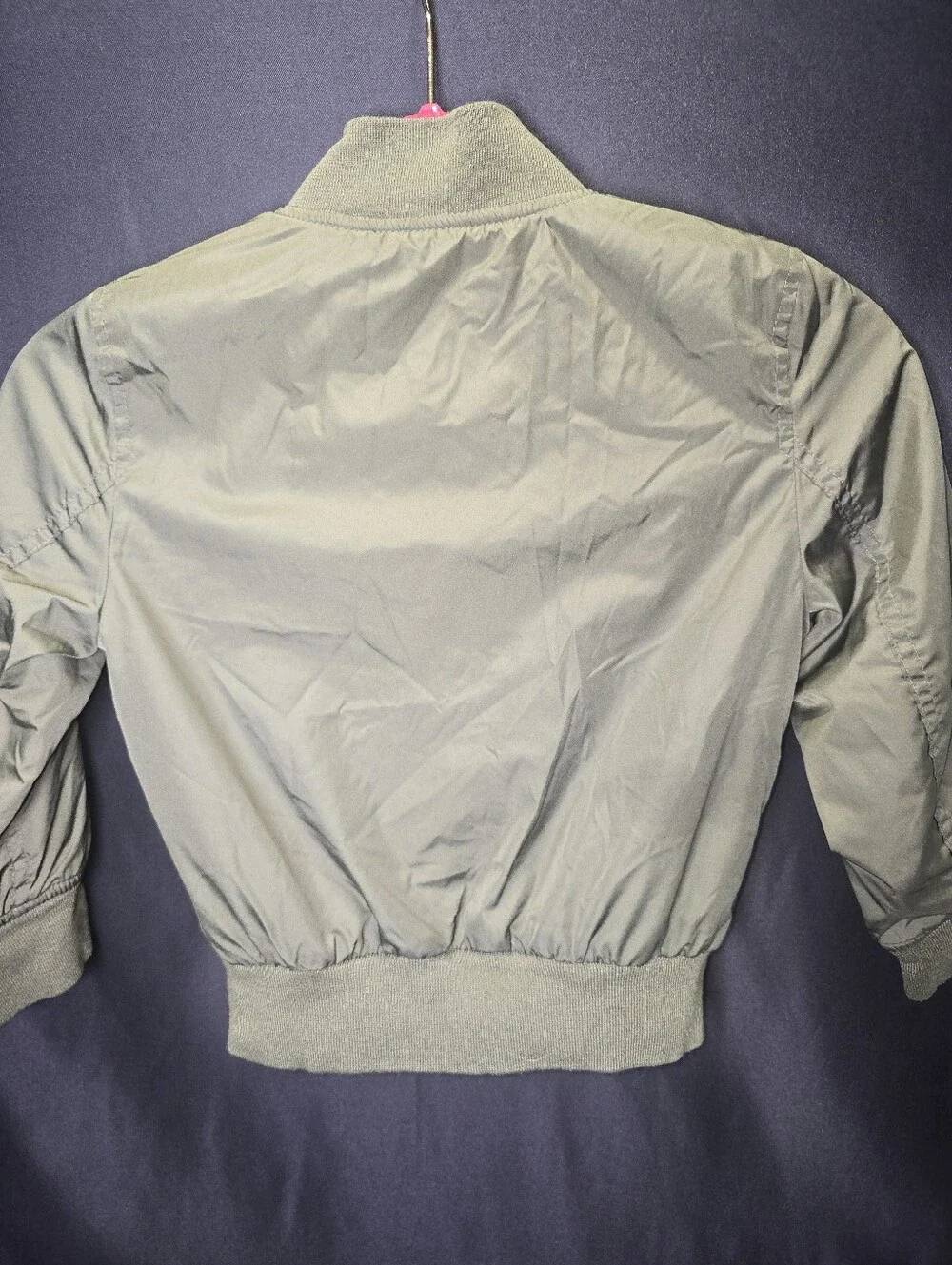 GAP Olive Green Kids Bomber Jacket with Orange Interior